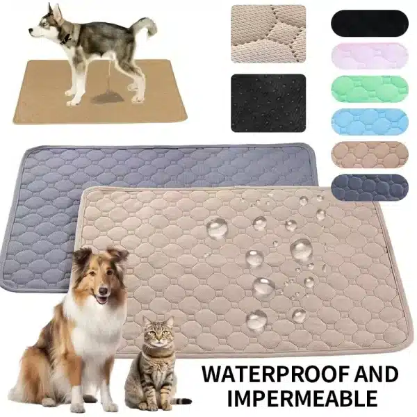 kf-Sb27fce4f1a3441968c6f5de116b91d3be Coussinets d'urine pour chien, lavables et réutilisables, antidérapants, coussin d'entraînement pour chiots, lit pour animaux de compagnie, tapis d'urine pour housse de siège de voiture, fournitures pour animaux de compagnie