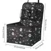 Siège d'auto pour chien avec poches de rangement, siège avant de voiture rehausseur Durable anti-rayures pour chien de petite et moyenne taille