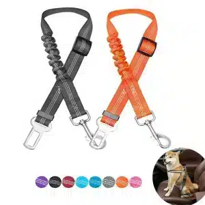 Harnais de ceinture de sécurité de voiture réglable pour chiens, coussin réfléchissant en Nylon, élasticité, accessoires de voyage pour chiens